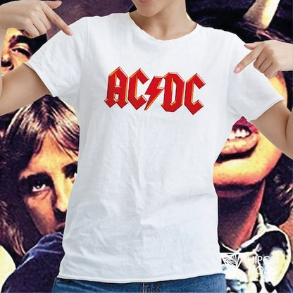 Acdc polera blanca mujer 01