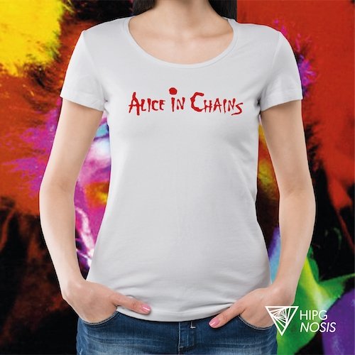 Alice in chains polera blanca mujer 01