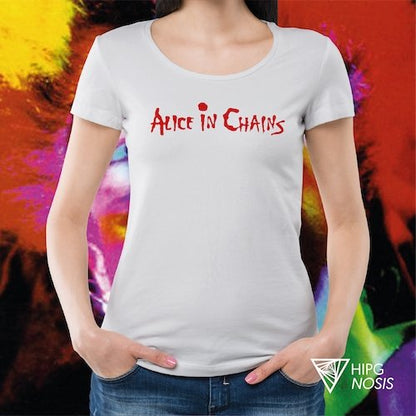 Alice in chains polera blanca mujer 01