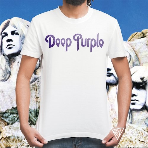 Deep purple polera blanca hombre 01