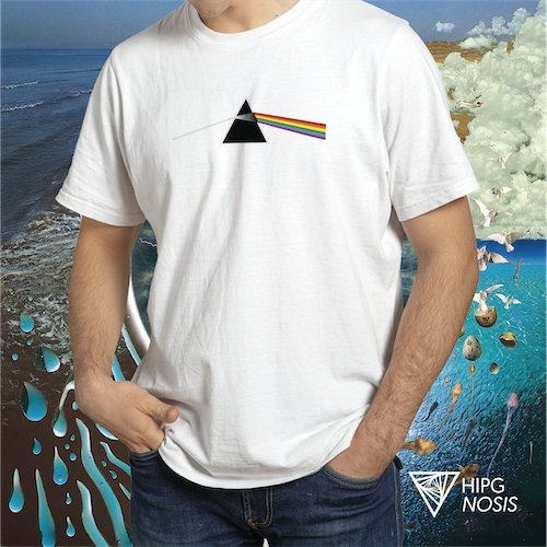 Polera Pink Floyd Dark Side of the Moon Hombre Blanco